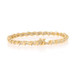Yellow Gold Diamond Link Bracelet 7" - 14k Single Cut .66ctw Leaf Garland
