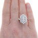 White Gold Diamond Cluster Cocktail Ring - 14k Round Brilliant 1.76ctw