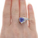 White Gold Tanzanite Diamond Ring - 18k Trillion 3.17ctw