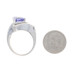 White Gold Tanzanite Diamond Ring - 18k Trillion 3.17ctw