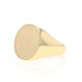 Yellow Gold Round Signet Men's Ring - 10k Engravable Yellow Gold Round Signet Men's Ring - 10k Engravable