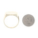 Yellow Gold Round Signet Men's Ring - 10k Engravable Yellow Gold Round Signet Men's Ring - 10k Engravable