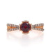 Le Vian Rhodolite Garnet Diamond Ring - Rose Gold 14k Round Checkerboard 1.60ctw Le Vian Rhodolite Garnet Diamond Ring - Rose Gold 14k Round Checkerboard 1.60ctw