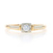 Yellow Gold Diamond Retro Solitaire Engagement Ring 14k & 18k Rnd .12ct Vintage Yellow Gold Diamond Retro Solitaire Engagement Ring 14k & 18k Rnd .12ct Vintage