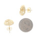 Yellow Gold Intertwined Circle Stud Earrings - 14k Pierced