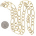Yellow Gold Diamond Cut Figaro Chain Men's Necklace 20 1/4" - 14k Italy Yellow Gold Diamond Cut Figaro Chain Men's Necklace 20 1/4" - 14k Italy