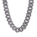 White Gold Pave Diamond Curb Chain Men's Necklace 22" - 10k Single 8.00ctw Bling White Gold Pave Diamond Curb Chain Men's Necklace 22" - 10k Single 8.00ctw Bling