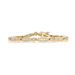 Yellow Gold Diamond Link Bracelet 7 1/4" -14k Round Brilliant & Baguette 4.00ctw