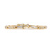 Yellow Gold Diamond Link Bracelet 7 1/4" -14k Round Brilliant & Baguette 4.00ctw