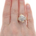 Yellow Gold Diamond Cluster Bypass Ring - 14k Round Brilliant & Baguette 1.00ctw Yellow Gold Diamond Cluster Bypass Ring - 14k Round Brilliant & Baguette 1.00ctw