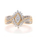Yellow Gold Diamond Cluster Ring - 14k Round Brilliant .50ctw Yellow Gold Diamond Cluster Ring - 14k Round Brilliant .50ctw