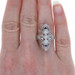 White Gold Diamond & Lab-Created Sapphire Art Deco Ring 18k Round .32ctw Vintage White Gold Diamond & Lab-Created Sapphire Art Deco Ring 18k Round .32ctw Vintage