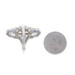 White Gold Diamond & Lab-Created Sapphire Art Deco Ring 18k Round .32ctw Vintage White Gold Diamond & Lab-Created Sapphire Art Deco Ring 18k Round .32ctw Vintage