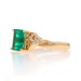 Yellow Gold Simulated Emerald & Diamond Ring - 14k Emerald Cut .20ctw Yellow Gold Simulated Emerald & Diamond Ring - 14k Emerald Cut .20ctw