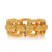 Yellow Gold Vintage Bamboo Link Bracelet 6 3/4" - 18k Brushed Italy