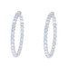 White Gold Diamond Inside-Out Hoop Earrings 14k Round Brilliant 4.65ctw Pierced