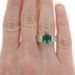 Yellow Gold Lab-Created Emerald Diamond Ring - 14k Oval 2.65ctw Euro Shank 6 1/4