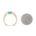 Yellow Gold Lab-Created Emerald Diamond Ring - 14k Oval 2.65ctw Euro Shank 6 1/4