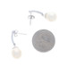 White Gold Cultured Pearl & Diamond Dangle Earrings - 14k Pierced