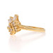 Yellow Gold Diamond Cluster Ring - 14k Marquise, Baguette, Round .50ctw