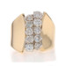 Yellow Gold Diamond Cluster Cocktail Ring 14k Round Brilliant 1.00ctw