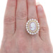 Yellow Gold Mother of Pearl & Cultured Pearl Halo Ring - 14k Silhouette Cameo