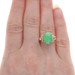 Yellow Gold Jadeite Diamond Ring - 14k Oval Cabochon 4.15ctw Yellow Gold Jadeite Diamond Ring - 14k Oval Cabochon 4.15ctw