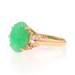 Yellow Gold Jadeite Diamond Ring - 14k Oval Cabochon 4.15ctw Yellow Gold Jadeite Diamond Ring - 14k Oval Cabochon 4.15ctw