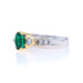 White Gold Lab-Created Emerald & Diamond Ring - 14k Oval 1.17ctw