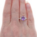 Yellow Gold Amethyst Diamond Ring - 14k Oval 1.85ctw Yellow Gold Amethyst Diamond Ring - 14k Oval 1.85ctw