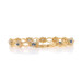 Yellow Gold Sapphire Diamond Link Bracelet 7 3/4" - 14k Marquise 3.00ctw Flowers