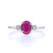 White Gold Ruby Diamond Ring - 14k Oval 1.12ctw White Gold Ruby Diamond Ring - 14k Oval 1.12ctw