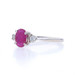 White Gold Ruby Diamond Ring - 14k Oval 1.12ctw White Gold Ruby Diamond Ring - 14k Oval 1.12ctw