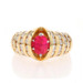 Yellow Gold Pink Spinel Diamond Ring - 14k Oval 2.45ctw