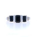 White Gold Sapphire Diamond Ring - 14k Emerald Cut 1.39ctw Three-Stone White Gold Sapphire Diamond Ring - 14k Emerald Cut 1.39ctw Three-Stone