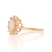 Yellow Gold Opal Diamond Halo Ring - 14k Pear Cabochon .50ctw Cathedral