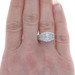 White Gold Diamond Cluster Band - 14k Round Brilliant 3/4ctw Milgrain Ring