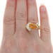 Yellow Gold Citrine Diamond Ring - 18k Pear 2.49ctw Yellow Gold Citrine Diamond Ring - 18k Pear 2.49ctw