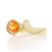 Yellow Gold Citrine Diamond Ring - 18k Pear 2.49ctw Yellow Gold Citrine Diamond Ring - 18k Pear 2.49ctw