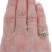 Yellow Gold Emerald Diamond Cluster Bypass Ring - 14k Round .40ctw Yellow Gold Emerald Diamond Cluster Bypass Ring - 14k Round .40ctw