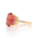 Yellow Gold Rubellite Tourmaline Cocktail Solitaire Ring - 14k Oval 7.73ct
