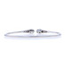 White Gold Black Diamond Negative Space Bangle Bracelet 6 1/2" 18k .68ctwTreated