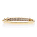 Yellow Gold Diamond Cluster Bangle Bracelet 6 1/2" - 14k Princess 3.00ctw