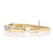 Yellow Gold Diamond Cluster Bangle Bracelet 6 1/2" - 14k Princess 3.00ctw