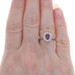 Platinum Ruby & Diamond Halo Ring - 850 Oval 1.08ctw