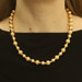 Yellow Gold Beaded Necklace 20 1/4" - 14k Smooth & Brushed Yellow Gold Beaded Necklace 20 1/4" - 14k Smooth & Brushed