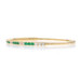 Yellow Gold Emerald & Diamond Flex Bangle Bracelet 6 1/2" - 14k Round 1.86ctw Yellow Gold Emerald & Diamond Flex Bangle Bracelet 6 1/2" - 14k Round 1.86ctw