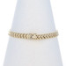 Yellow Gold Chevron Link Bracelet 8" - 14k Italy