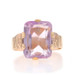 Yellow Gold Quartz Victorian Cocktail Solitaire Ring 10k 14k Cush 6.36ct Antique