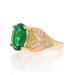 Coleman Co. Black Hills Gold Green Cubic Zirconia Solitaire Ring Yellow Gold 10k